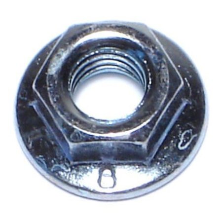 MIDWEST FASTENER Flange Nut, M5-0.80, Steel, Class 8, Zinc Plated, 15 PK 76122
